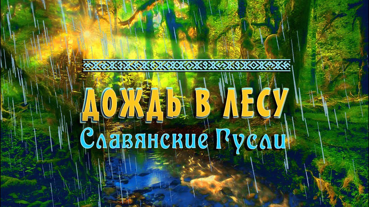 Красивая успокаивающая музыка под шум дождя 30 минут слушать Дождь в лесу и пение птиц! смотреть онлайн