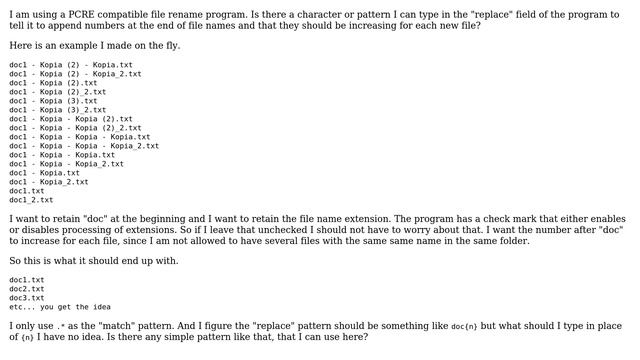 Regex: Is there a character for increasing digits in PCRE? смотреть онлайн