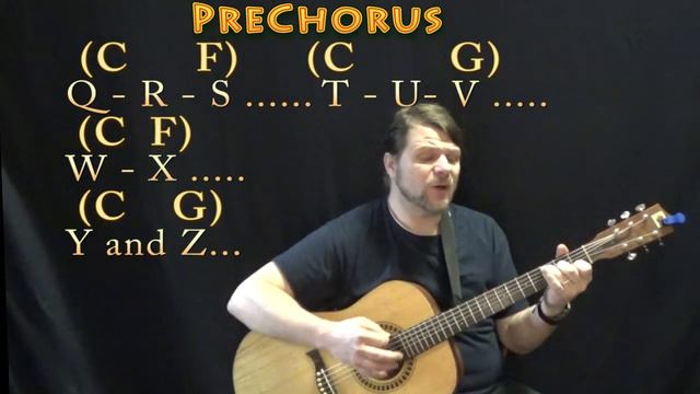 The Alphabet Song - Guitar Cover Lesson in C Major with Chords/Lyrics - Munson смотреть онлайн