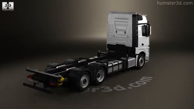 Mercedes-Benz Actros Chassis Truck 3-axle 2011 3D model by Humster3D.com смотреть онлайн