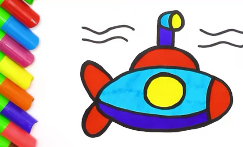 Как ребенку нарисовать Подводную Лодку смотреть онлайн