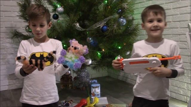 Обычный ДЕНЬ после НОВОГО ГОДА / Наши Подарки / Что принес нам Дедушка Мороз / NERF / BUNCHEMS смотреть онлайн