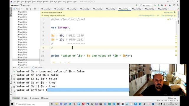 Perl Programlama Dili - Ders : 6 - Operators /Math/Assign/Relation/ Logic/Bitwise/Quote Misc 066-07 смотреть онлайн