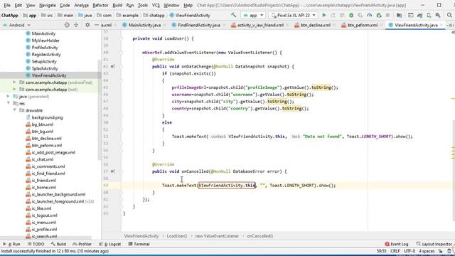 Chat Me App - 28 - Read Find Friend Profile from Firebase Android Studio - Social Networking App смотреть онлайн