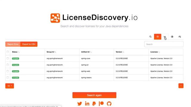 LicenseDiscovery.io - Search and discover licenses for your Java dependencies смотреть онлайн