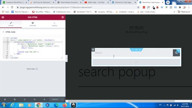 Auto Set Focus (Pointer) to Elementor Search Form смотреть онлайн