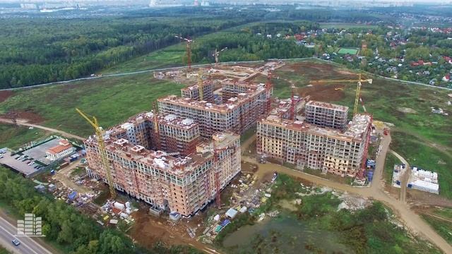 ЖК «Видный город» (аэросъемка: 24.09.2016) смотреть онлайн