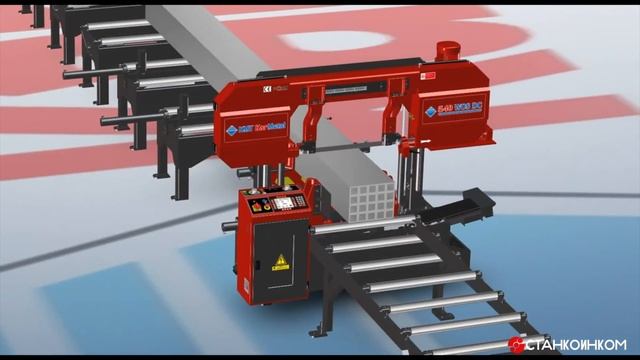 Схема работы ленточного станка по металлу KMT Karmetal 540 WOS PLC смотреть онлайн