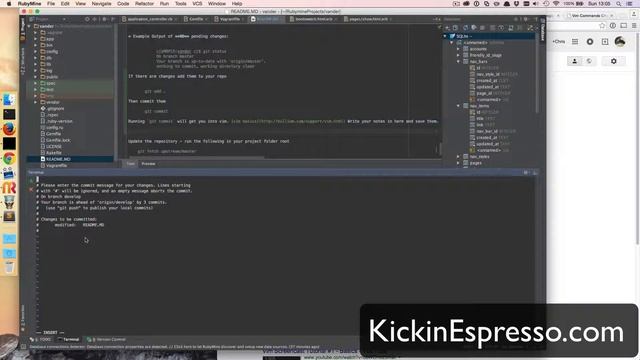 How to use VI to commit files in Git смотреть онлайн