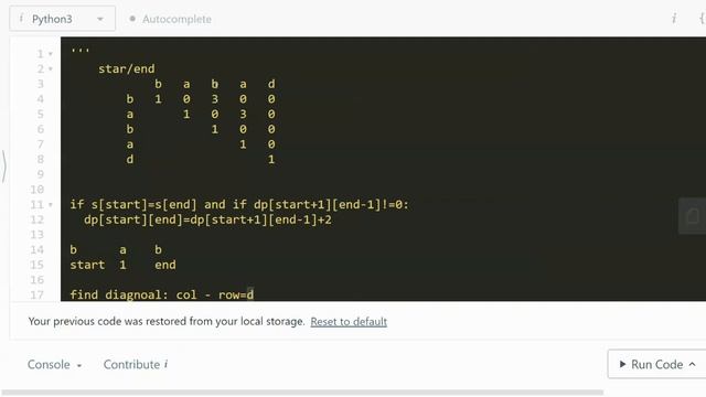 LeetCode 5. Longest Palindromic Substring， Dynamic Programming Python смотреть онлайн