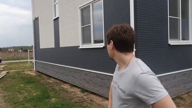 Монтаж фасадных панелей KMEW на каркасный дом