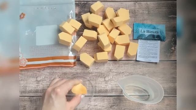 Кусковые спонжи для макияжа формы "домик", бежевые, бренд Lameila, 25 шт. смотреть онлайн