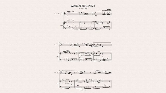 Bach Air from Suite No.3 (for Baritone Saxophone and Piano) смотреть онлайн