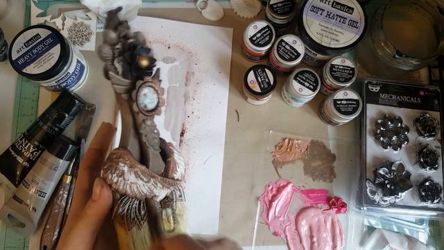 Mixed media altered brush/ video tutorial - Альтер кисточки /мастер-класс смотреть онлайн