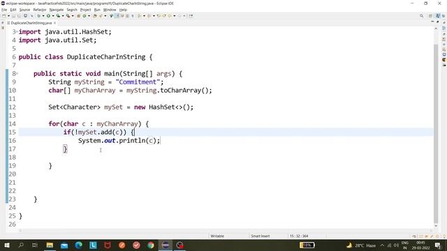 Finding Duplicate Characters In String in Java смотреть онлайн