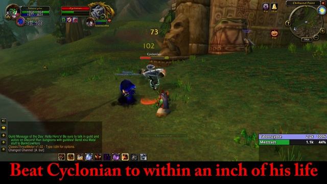 Killing Cyclonian - How to solo your Warrior quest(40) at level 34. смотреть онлайн