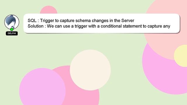 SQL : Trigger to capture schema changes in the Server смотреть онлайн