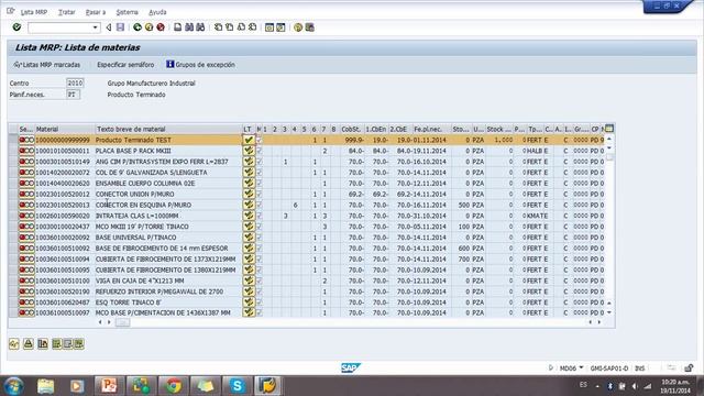 MD06 Lista MRP Colectiva