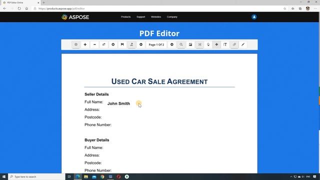 How to add text to a PDF document in Aspose.PDF Editor смотреть онлайн