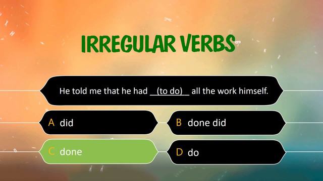 Irregular Verbs Quiz | Test your knowledge of Irregular Verbs смотреть онлайн
