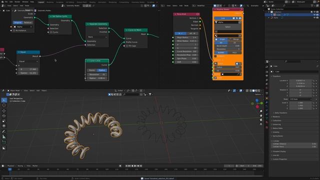 LIVENODING Colorful Animated Neon Curves FX Using Geometry Nodes in Blender 3.1 смотреть онлайн