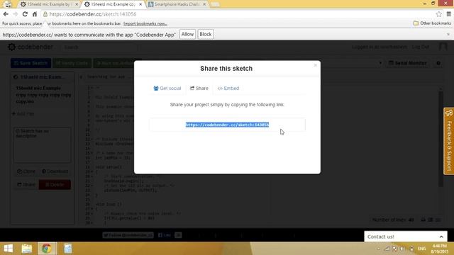 How to use 1Sheeld library in Codebender.cc sketch? смотреть онлайн
