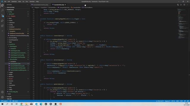 PHP MVC Framework Database Access Layer QueryBuilder class Part 2 смотреть онлайн