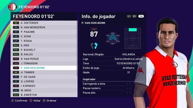eFootball PES 2021 FEYENOORD 2001-2002 Classic Teams - Ps4/Ps5 смотреть онлайн