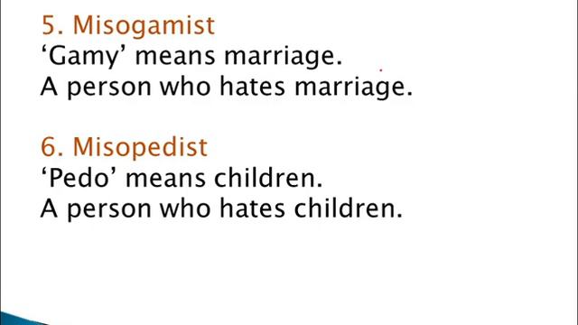 an easy way to learn the words with root words 'mis' or 'miso'. session1 смотреть онлайн