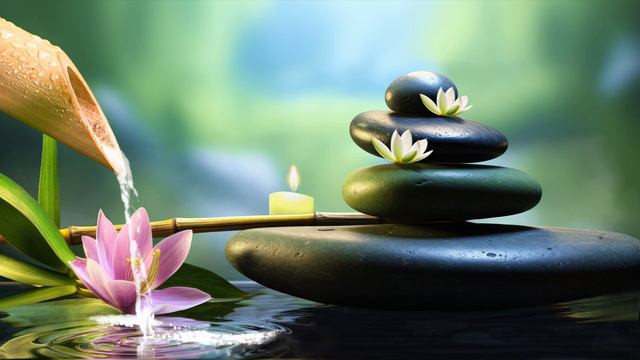 Música Relajante De Piano Con Sonido Del Agua, Espacio Tranquilo Para La Meditación, Spa, Relajació смотреть онлайн
