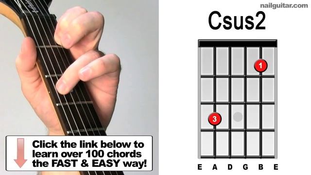How to play Csus2 - Suspended Guitar Chords Lesson смотреть онлайн