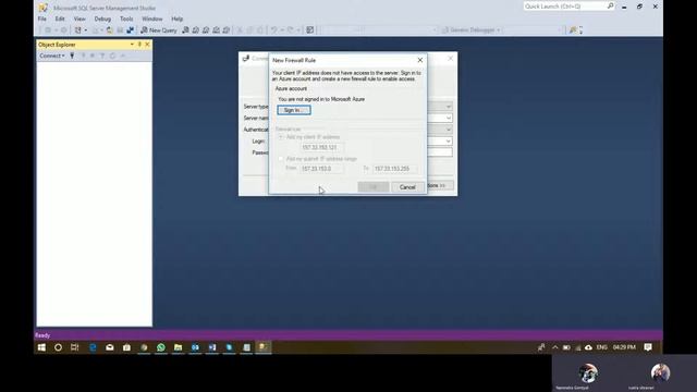 Creating DB and Connecting MS SQL Server [Logical Server] Deployed on MS Azure using OnPremise SSMS смотреть онлайн
