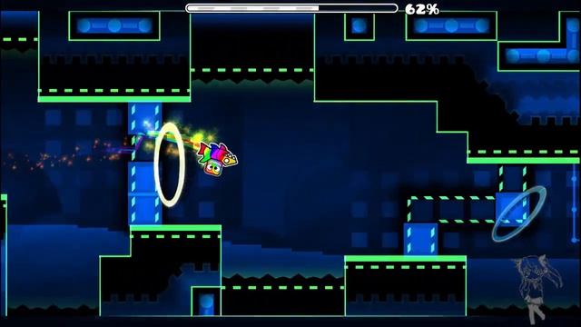Geometry Dash - "I'm Blue" by NoWeek (3 Coins) [Dedication Level] смотреть онлайн