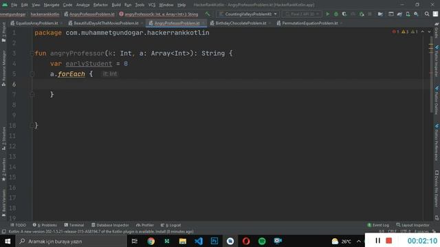 Hackerrank Angry Professor Problemi Kotlin Çözümü смотреть онлайн