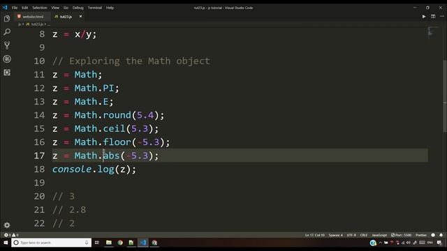 Math Object In JavaScript | JavaScript Tutorial In Hindi #23 смотреть онлайн