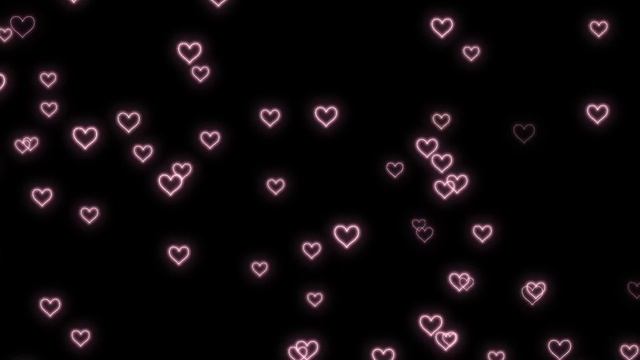 Pastel Pink?Neon Light Hearts Flying | Heart Background | Wallpaper Heart | Animated Background смотреть онлайн