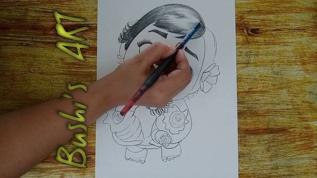 Daily Challenge #131/Baby Moana Drawing / Pencil Drawing