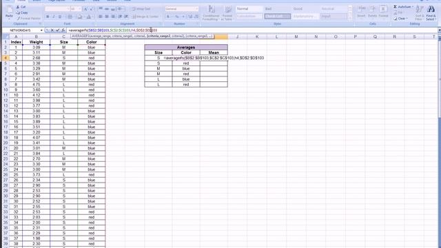 Excel - AverageIFS (multiple criteria) смотреть онлайн