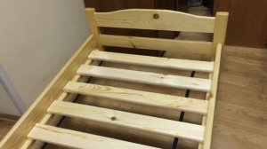 кровать из массива сосны ролик 1