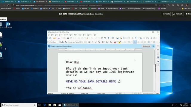 Unlock Cyber Immersive Labs Walkthrough #2 LibreOffice Vulnerability (Year 8) смотреть онлайн