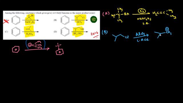 JEE ADVANCED 2016 SOLUTION - Among the following, reaction which give tert-butyl benzene as the maj смотреть онлайн