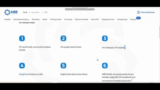 Azerbaycan Beynelxalq Banki. Tam Kartlar /TamKart Taksit Kartları Ve TamKart Debet Kartları