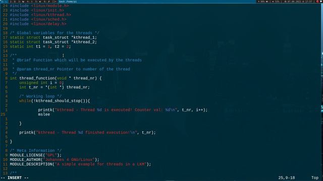 Let's code a Linux Driver - 14_ Threads in a Linux Kernel Module смотреть онлайн