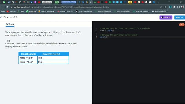 21 Chatbot v1 0 | Introduction to Python | Sololearn смотреть онлайн