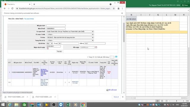 Lấy tờ khai từ etax chuyển đổi xml sang excel смотреть онлайн