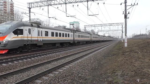 Электропоезд ЭП2Д-0180 (ЦППК) пригородный поезд №6540 Москва - Ипподром. смотреть онлайн