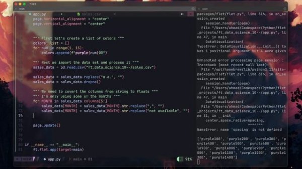 Data Analysis + Visualization With Python and  Flet