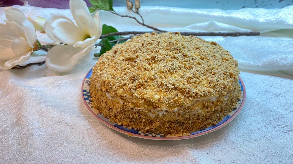 Медовик со сливочно-сметанным кремом. Самый вкусный торт!!! смотреть онлайн