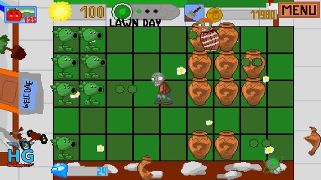 Plants vs Zombies Retro Lawn Day | Day 19-3 [Vasebreaker III] смотреть онлайн