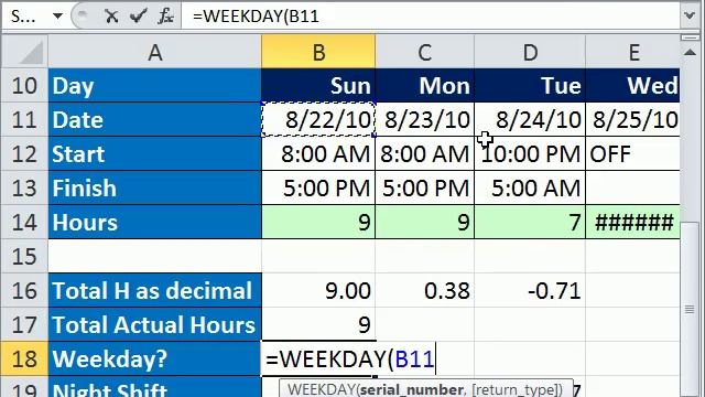 Excel Magic Trick 718: Calculate Hours Worked (Day or Night Shift) & Subtract Lunch смотреть онлайн